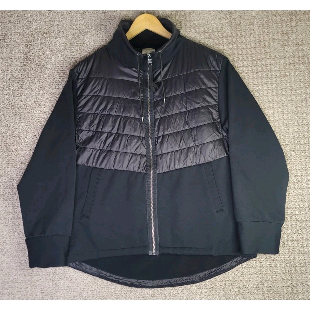 Varley Black Quilted-Front Puffer Jacket